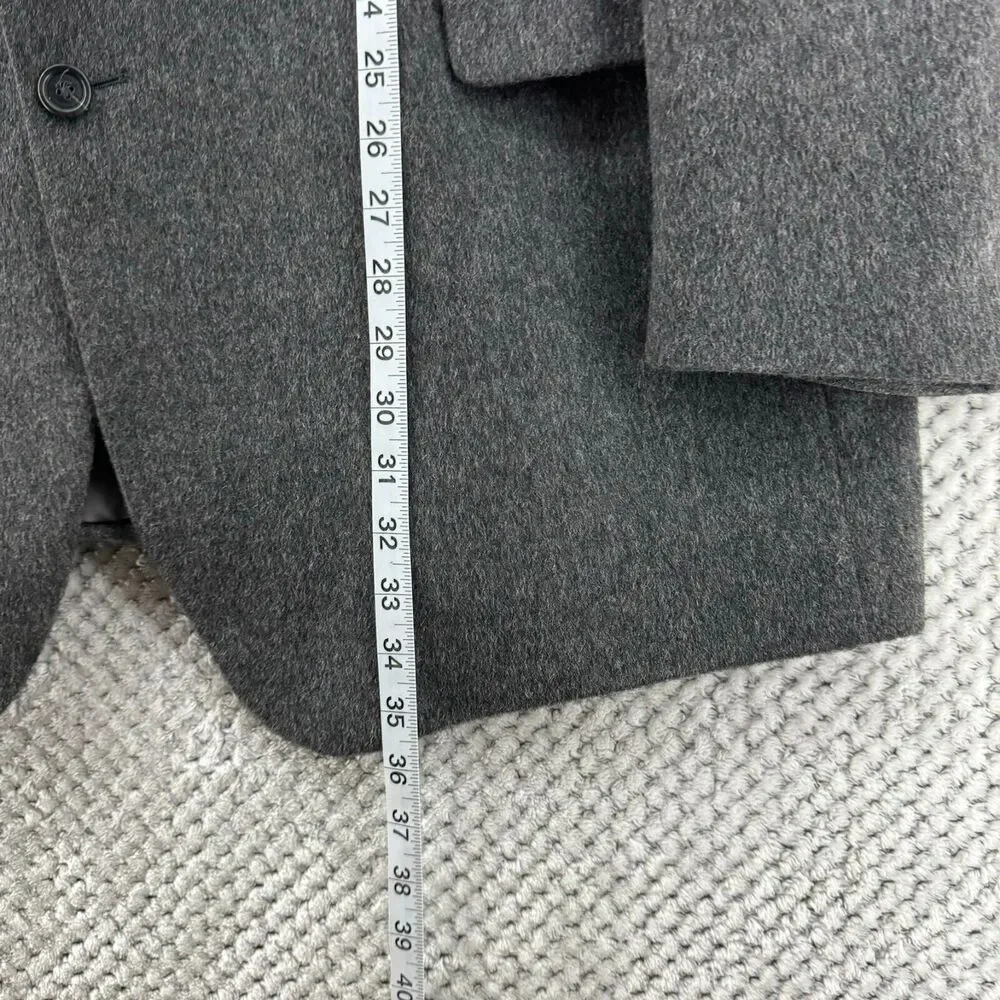 Jos A Bank Blazer Men LT 100% Camel Hair Gray Coat Jacket Lined 2 Button Pockets